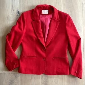 Vintage Pendleton Red Wool Blazer - Size 6 S/M